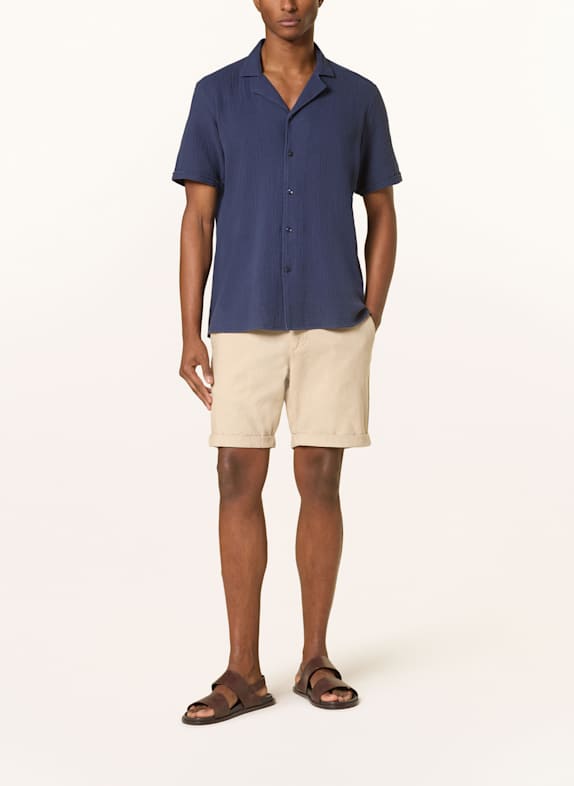 STROKESMAN'S Resorthemd Regular Fit DONKERBLAUW