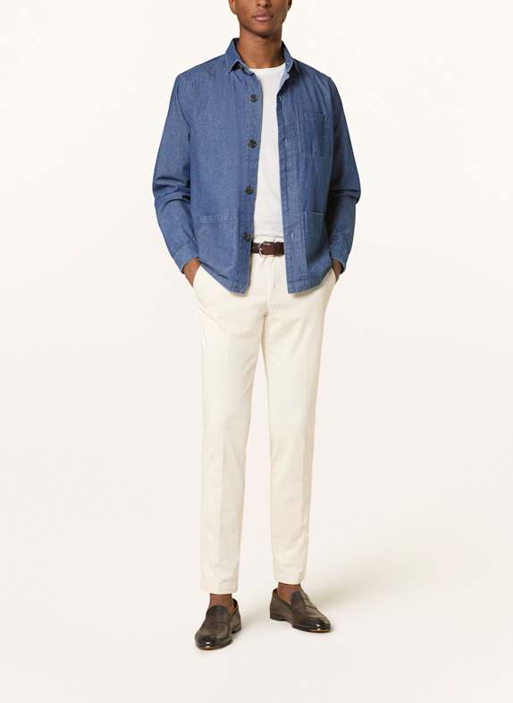 STROKESMAN'S Overshirt in jeanslook DONKERBLAUW