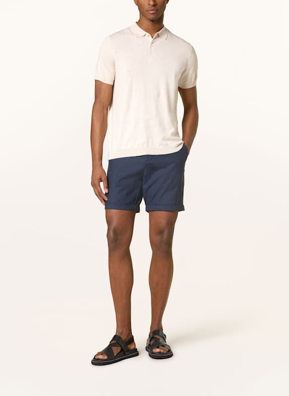 STROKESMAN'S Strikket polo-shirt BEIGE