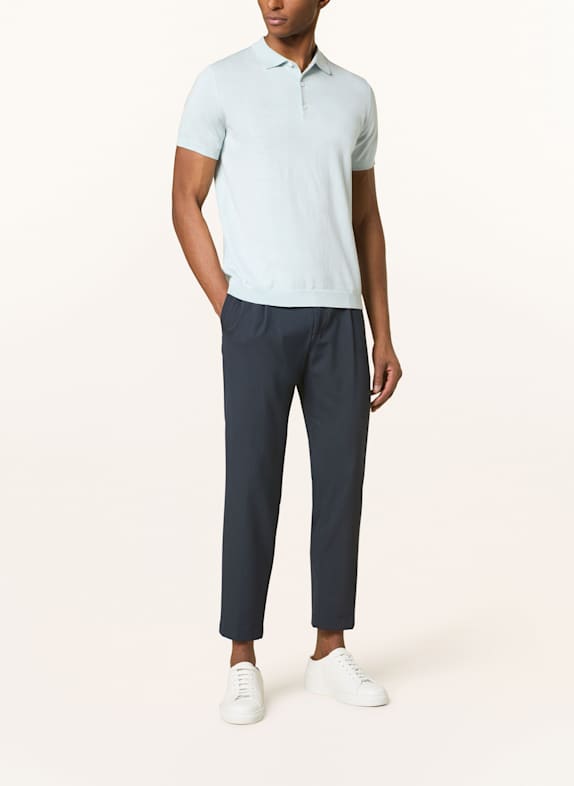 STROKESMAN'S Strikket polo-shirt MINT