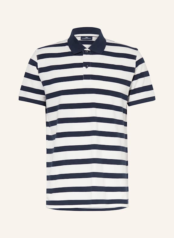STROKESMAN'S Piqué-Poloshirt DUNKELBLAU/ WEISS
