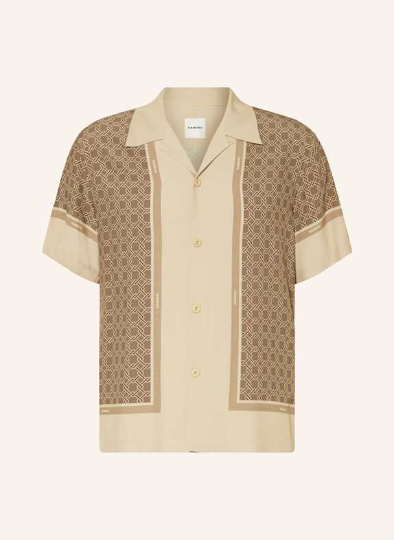 SANDRO Resorthemd Regular Fit HELLBRAUN/ BRAUN