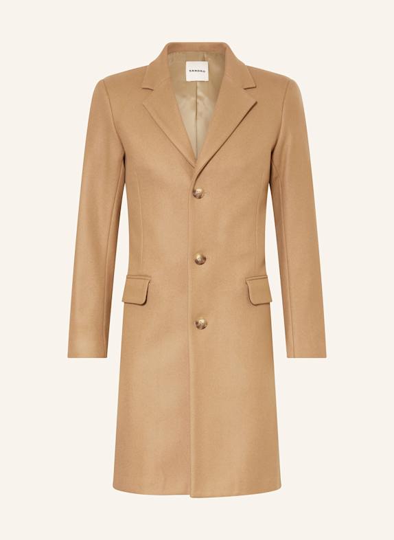 SANDRO Wollmantel BEIGE