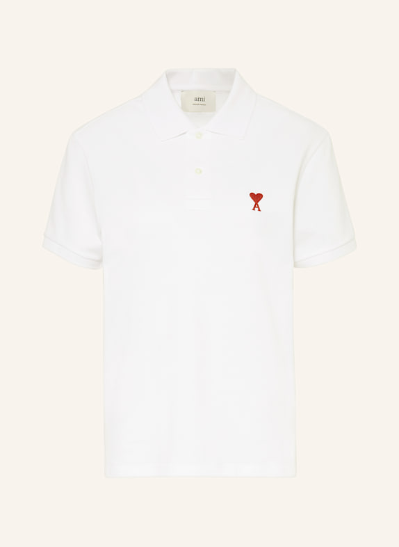 AMI PARIS Piqué-Poloshirt WEISS