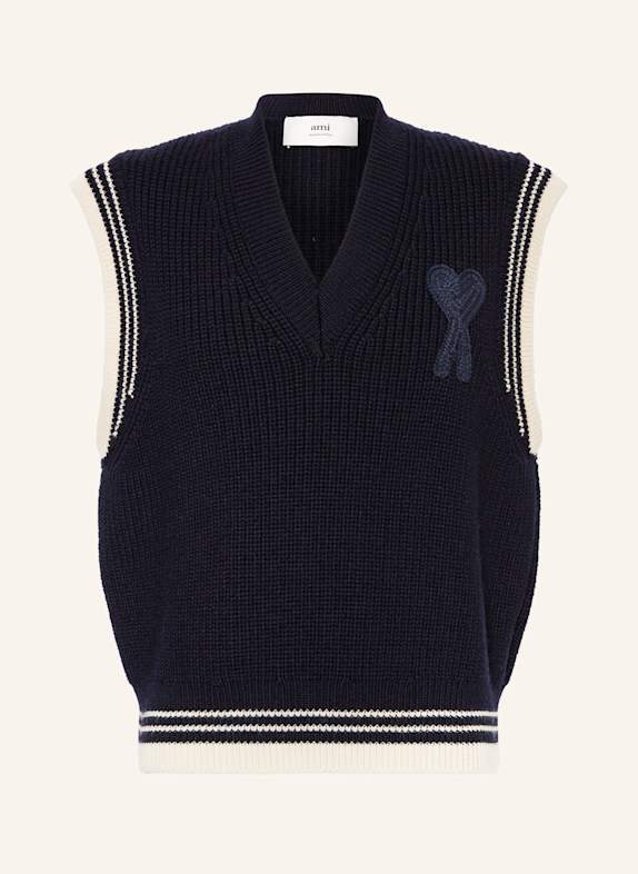 AMI PARIS Pullunder DUNKELBLAU/ ECRU