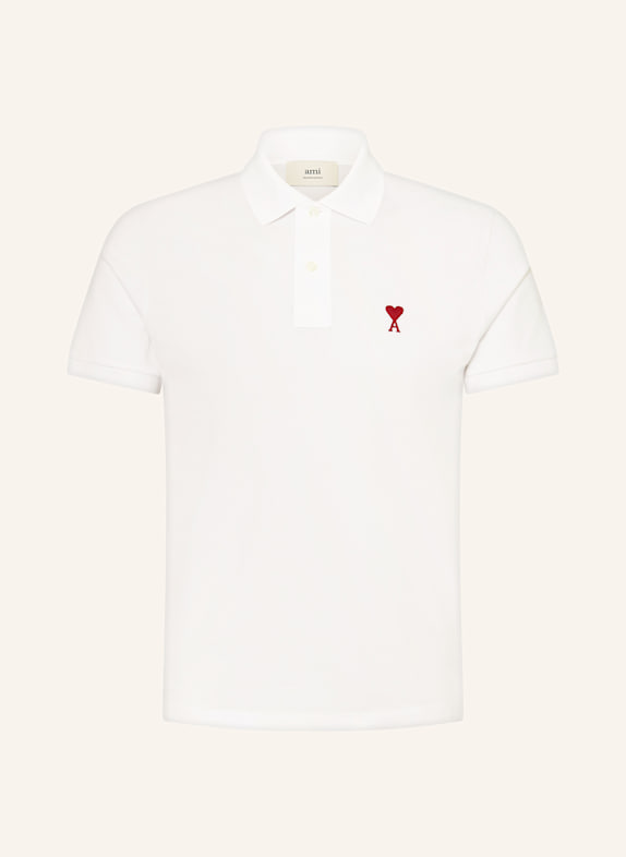 AMI PARIS Piqué-Poloshirt WEISS