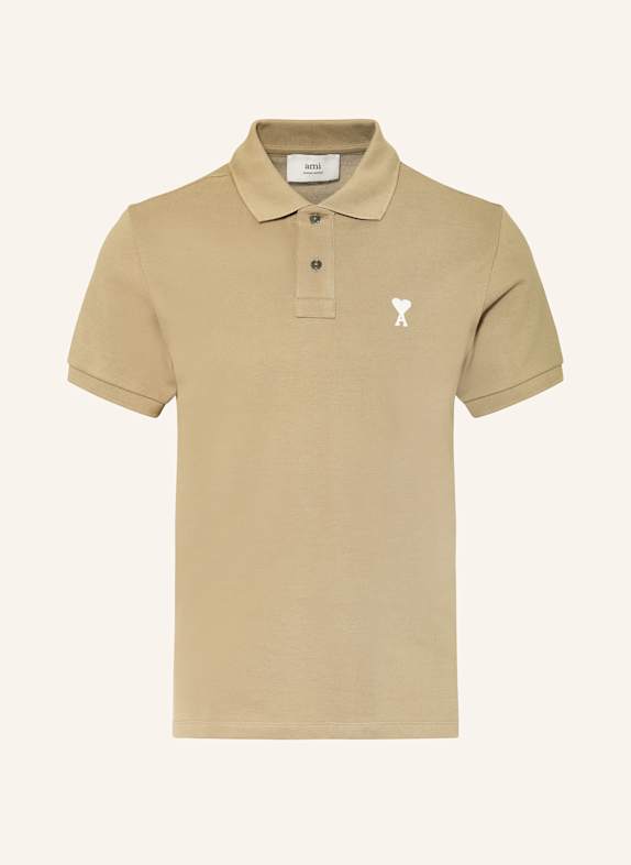 AMI PARIS Piqué polo shirt BEIGE