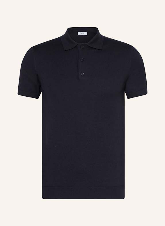 PAUL Knitted polo shirt DARK BLUE