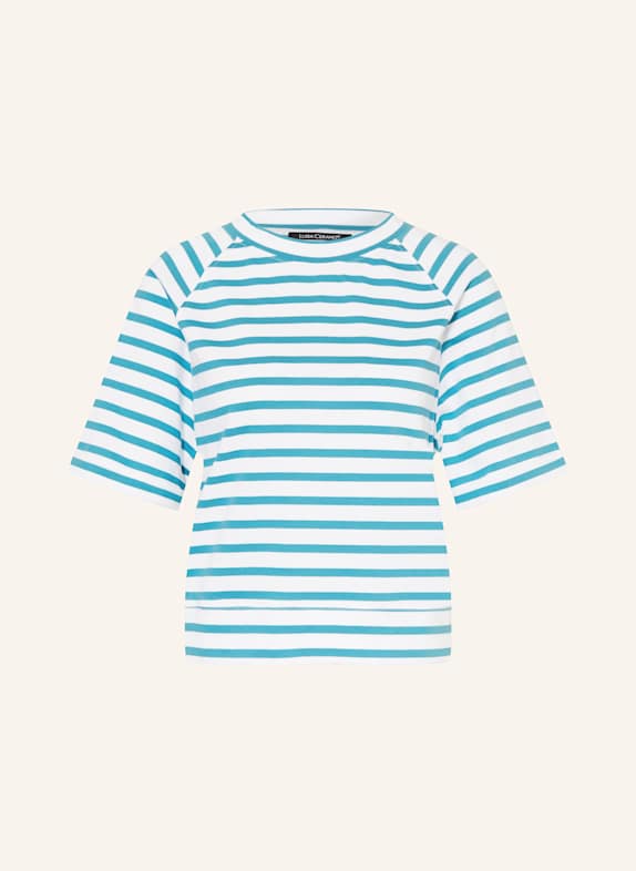 LUISA CERANO T-shirt TURKUSOWY/ BIAŁY