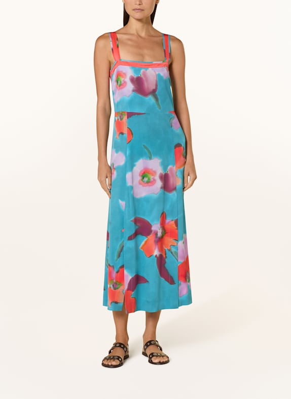 LUISA CERANO Kleid BLAU/ ROT/ GRÜN