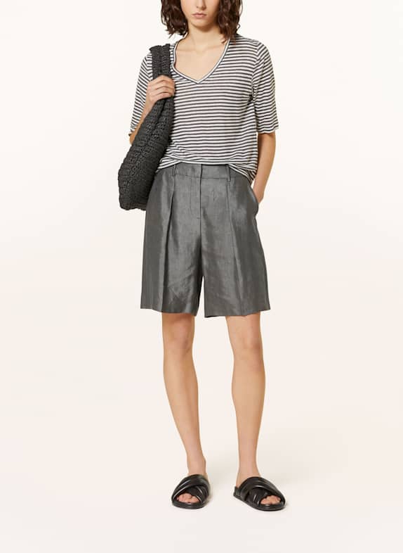 LUISA CERANO Shorts met linnen DONKERGRIJS