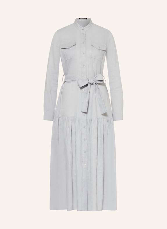 LUISA CERANO Dress with linen LIGHT GRAY