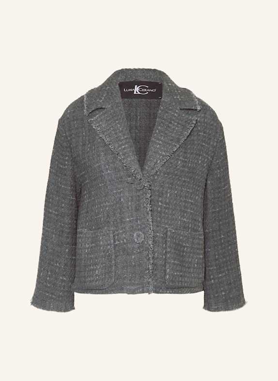 LUISA CERANO Tweed blazer DARK GRAY