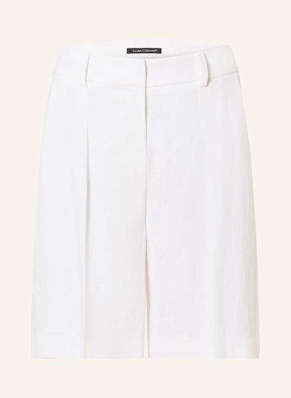 LUISA CERANO Shorts mit Leinen WEISS