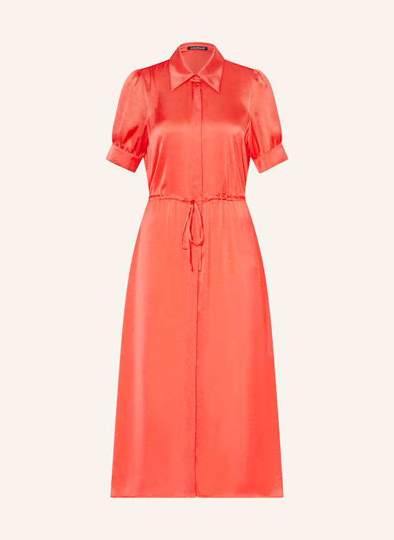 LUISA CERANO Hemdblusenkleid aus Satin ROT