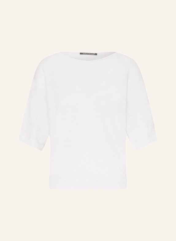 LUISA CERANO Knit shirt in linen WHITE