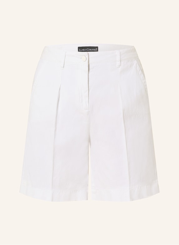 LUISA CERANO Shorts with linen 100 bleached white