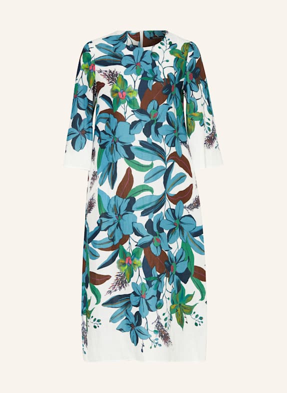 LUISA CERANO Kleid mit 3/4-Arm WEISS/ BLAU/ FUCHSIA