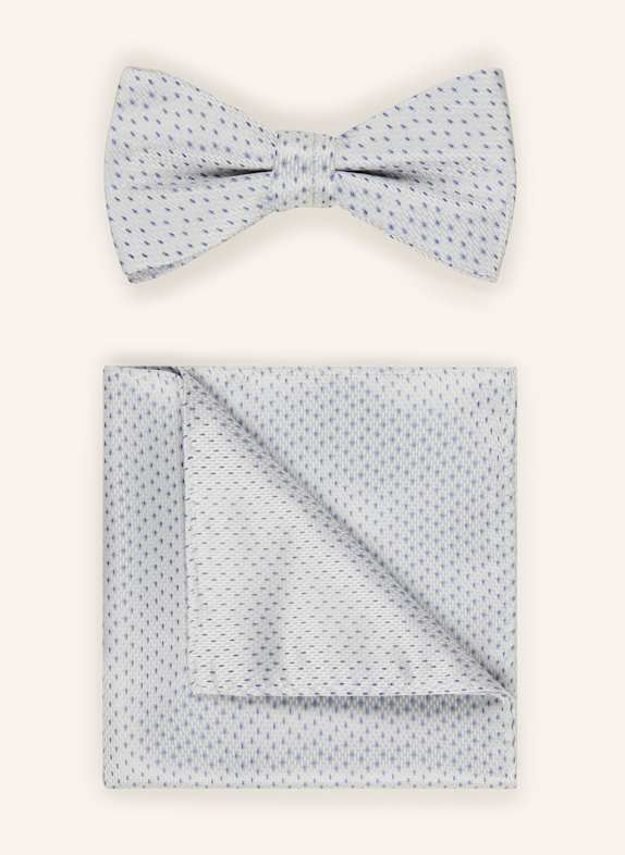 JOOP! Set: Fliege und Einstecktuch HELLBLAU/ BLAU