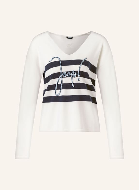 JOOP! Pullover KLARA WEISS/ DUNKELBLAU
