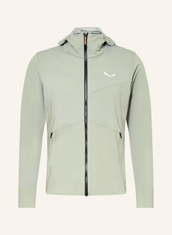 SALEWA Midlayer-Jacke PUEZ ALPINE MERINO DURASTRETCH HELLGRÜN