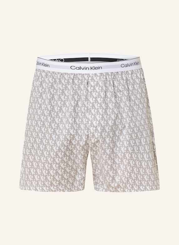 Calvin Klein Schlafshorts WEISS/ GRAU
