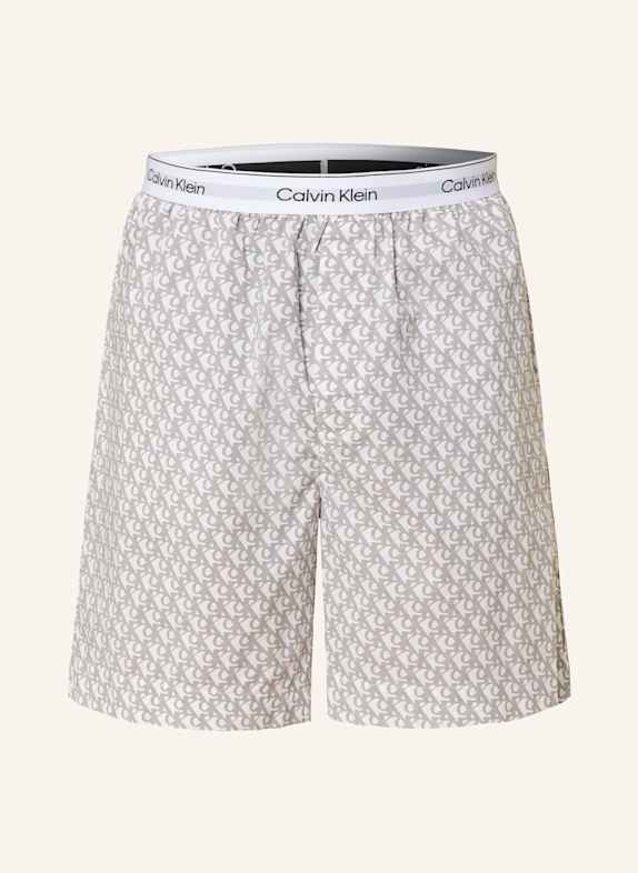 Calvin Klein Schlafshorts WEISS/ GRAU