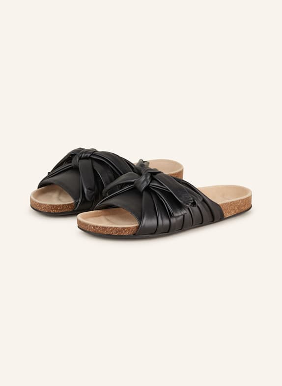 JW ANDERSON Pantoletten BOW FLAT SCHWARZ