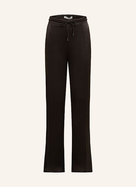 JW ANDERSON Marlenehose aus Satin SCHWARZ