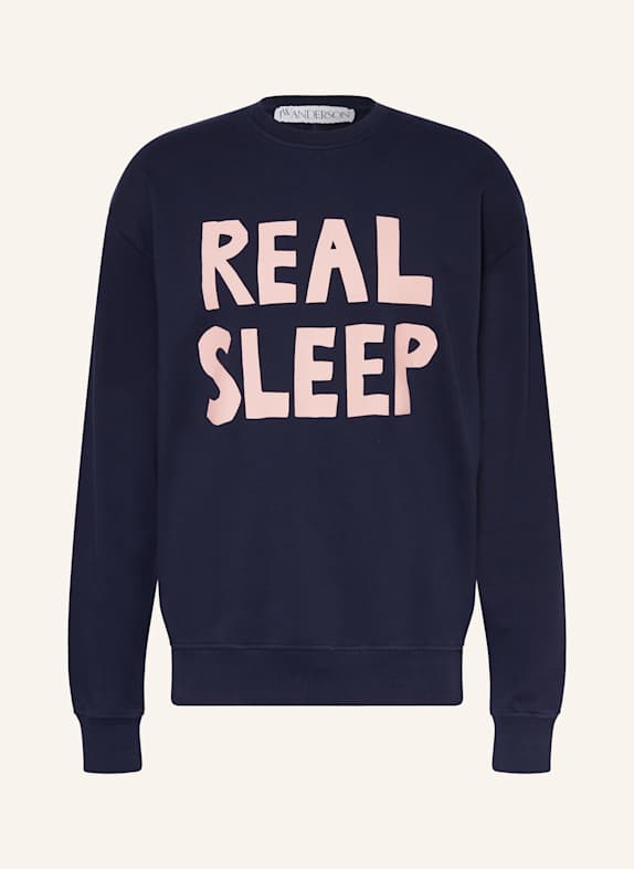 JW ANDERSON Sweatshirt DUNKELBLAU/ HELLROSA