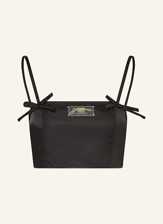 GANNI Top SCHWARZ