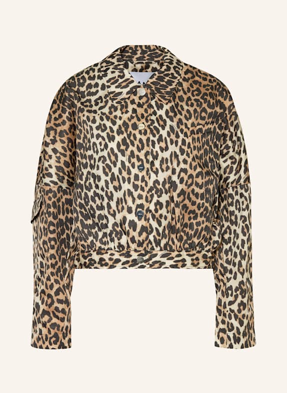 GANNI Overshirt BEIGE/ CREAM/ BLACK