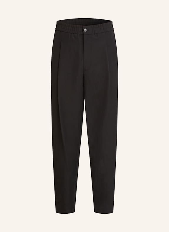 GIORGIO ARMANI Chino Slim Fit mit Leinen SCHWARZ