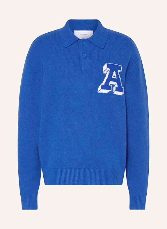 AXEL ARIGATO Strick-Poloshirt BLAU