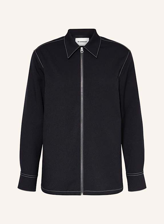 JIL SANDER Svrchní košile SHIRT 106 TMAVĚ MODRÁ