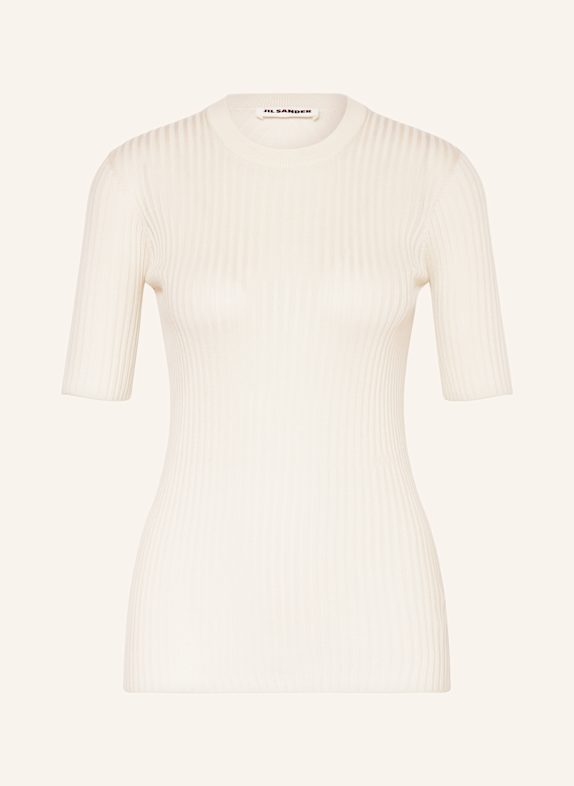 JIL SANDER Strickshirt aus Seide WEISS