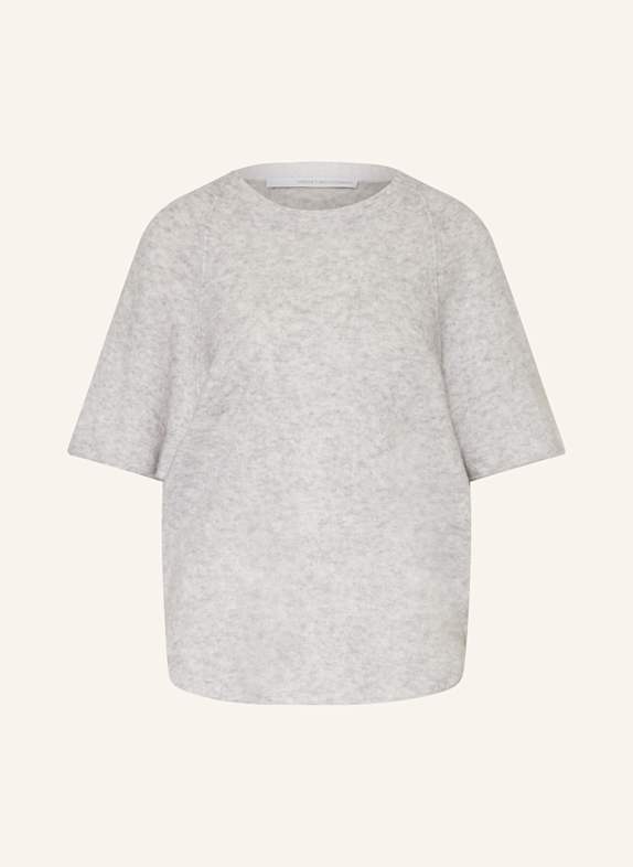 HERZEN'S ANGELEGENHEIT Knit shirt with cashmere LIGHT GRAY