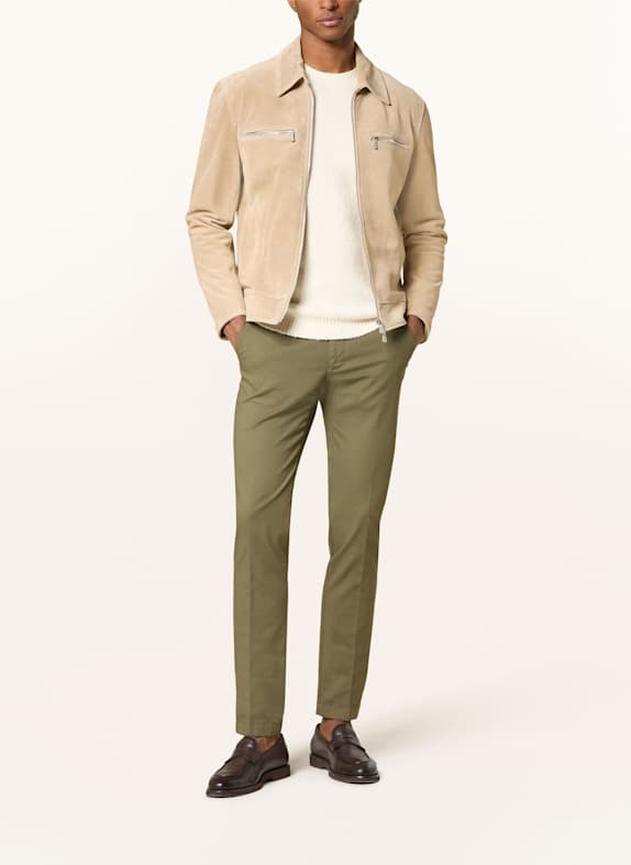 BERWICH Chinos extra slim fit OLIVE