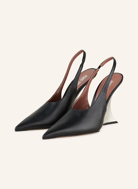 PARIS TEXAS Slingpumps NINA SCHWARZ/ SILBER
