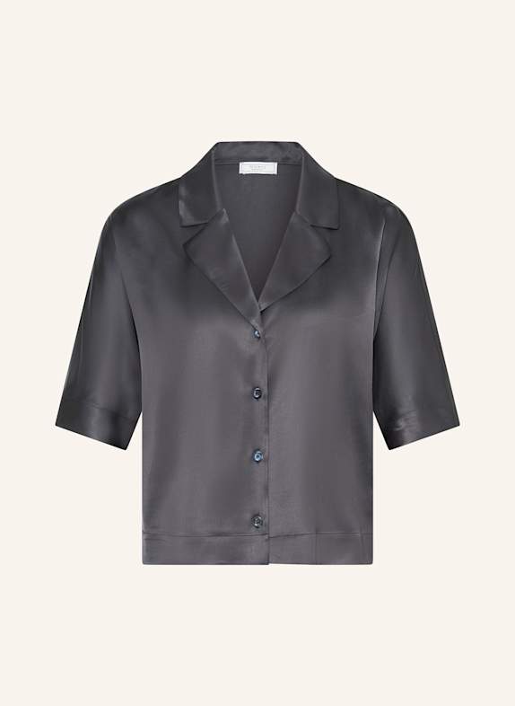 PESERICO Satin shirt blouse DARK GRAY