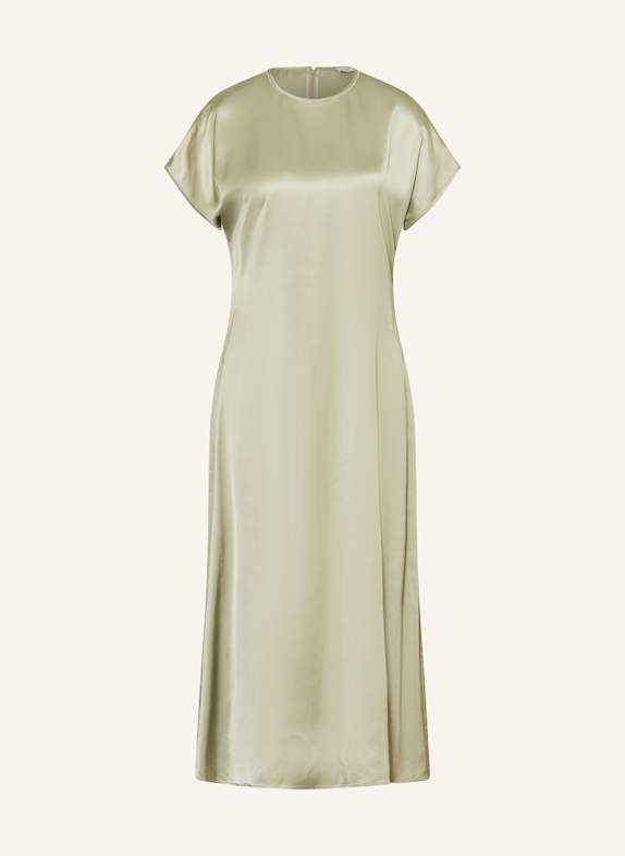 PESERICO Cocktail dress made of satin OLIVE