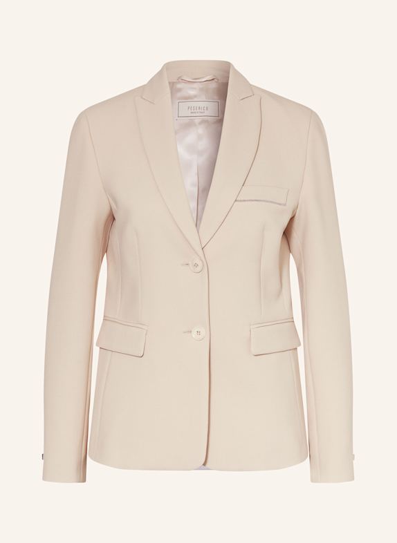PESERICO Blazer with decorative beads CREAM