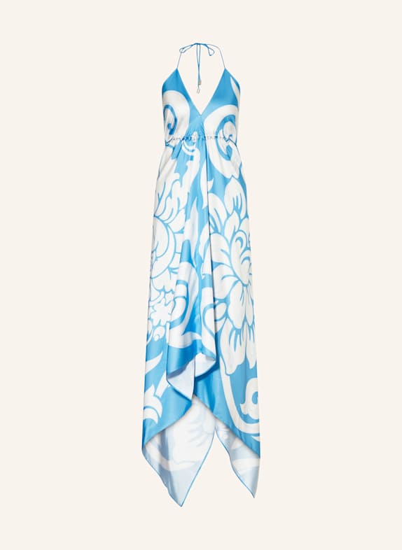 ETRO Seidenkleid BLAU/ WEISS