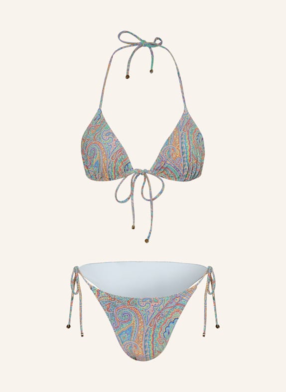 ETRO Triangel-Bikini BLAU/ GRÜN/ ROT