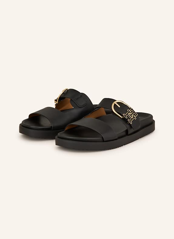 TOMMY HILFIGER Pantoletten SCHWARZ