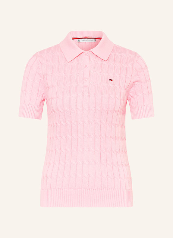 TOMMY HILFIGER Koszulka polo z dzianiny MOCNORÓŻOWY