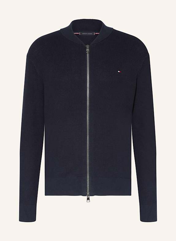 TOMMY HILFIGER Strickjacke DUNKELBLAU