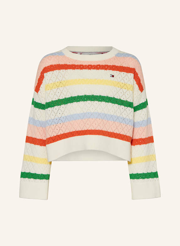TOMMY HILFIGER Pullover CREME/ ROSA/ GRÜN