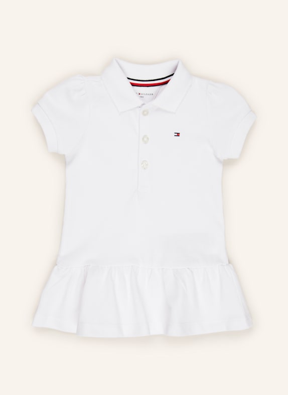 TOMMY HILFIGER Piqué-Polokleid WEISS