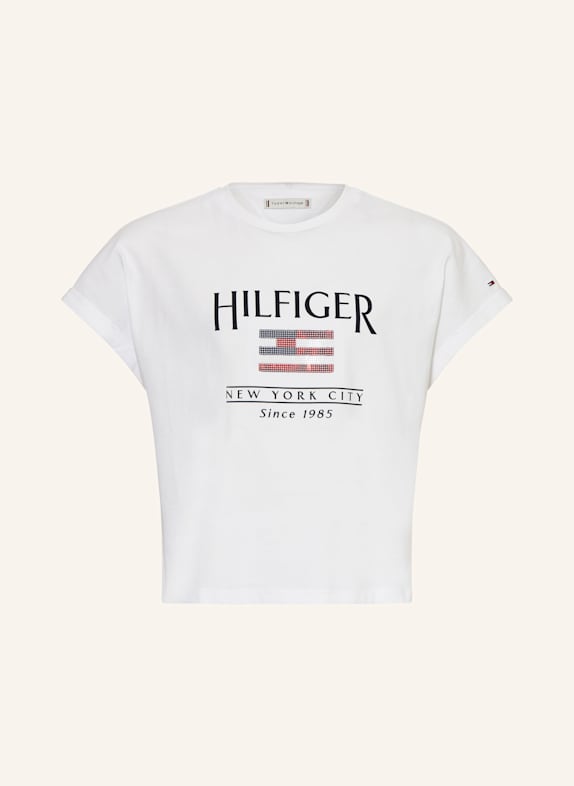 TOMMY HILFIGER T-Shirt WEISS/ DUNKELBLAU/ ROT